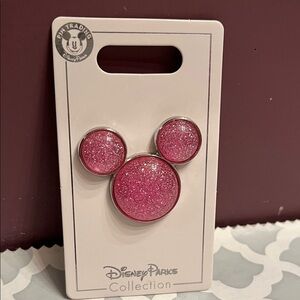 Disney Pink Sparkle Mickey Mouse Brooch